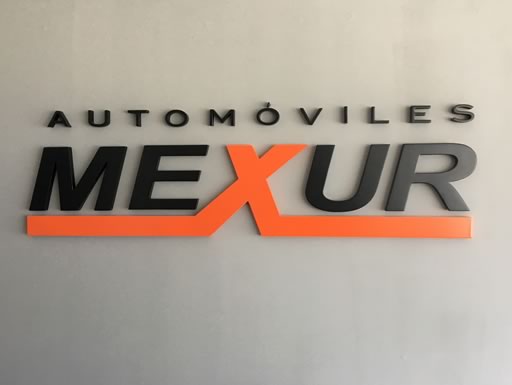 logo corporeo de pvc lacado mexur